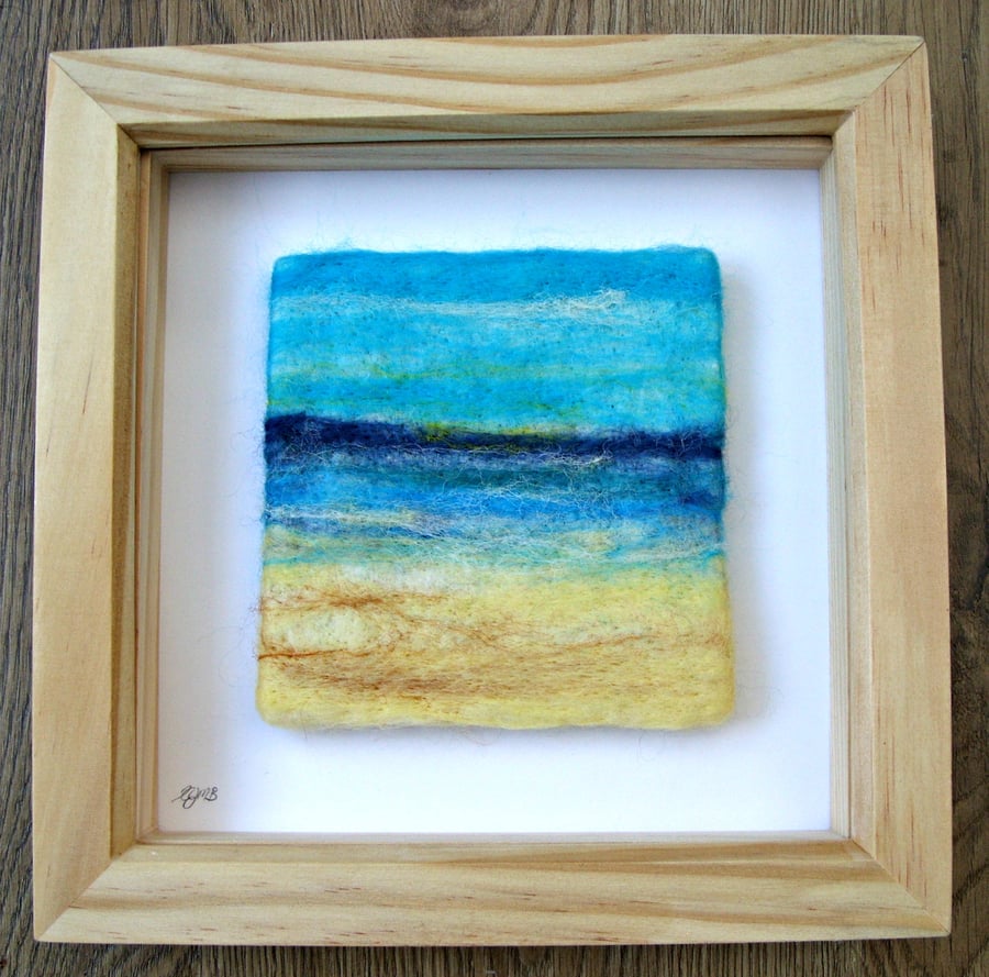 Seascape Needle Felted Picture Folksy