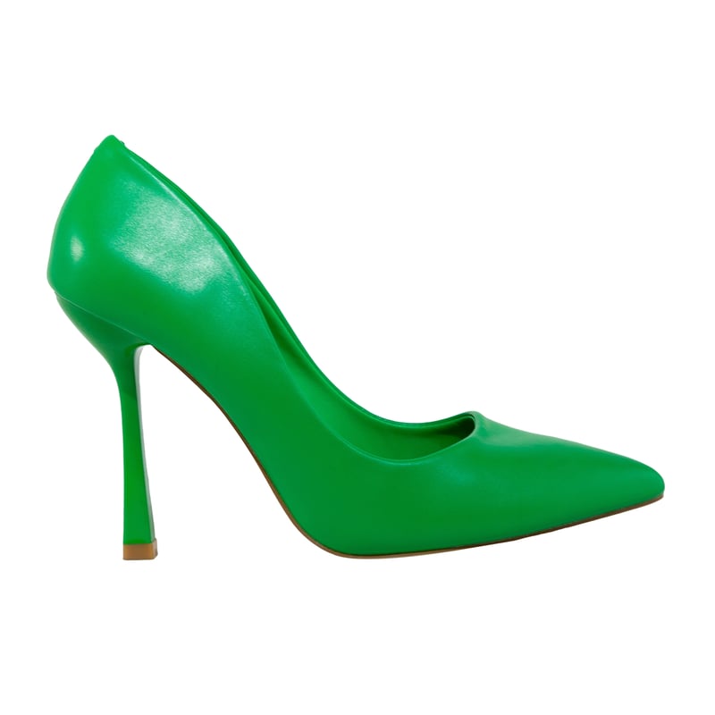 Mailea Stiletto Cerrado Liso De Ecocuero Para Mujer Verde Falabella