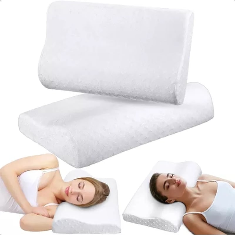 SUPERCENTER Pack X2 Almohada Memory Cervical Ortopédica Con Memoria