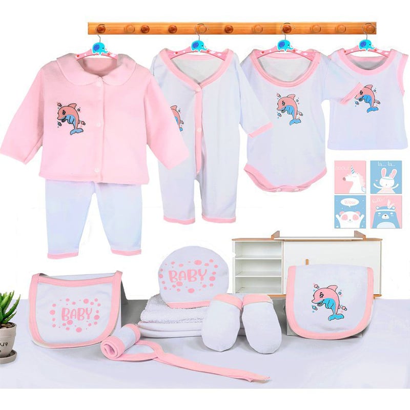 Set Primera Muda Ajuar Del Bebe Glotoncitos Rosado Generico