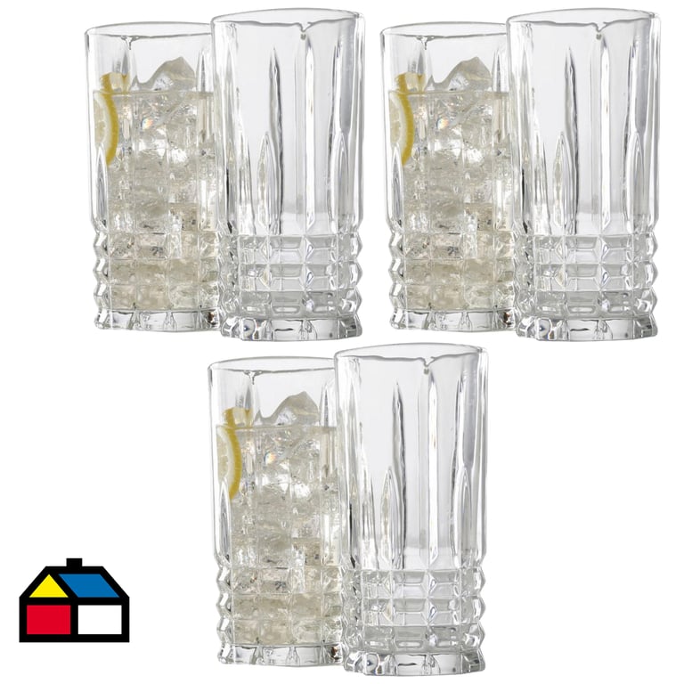 Set Vasos Altos Vidrio Ml Sodimac Falabella