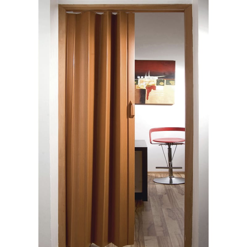 Puerta Plegable PVC Tivoli Caoba 120x200 Cm HOGGAN Falabella