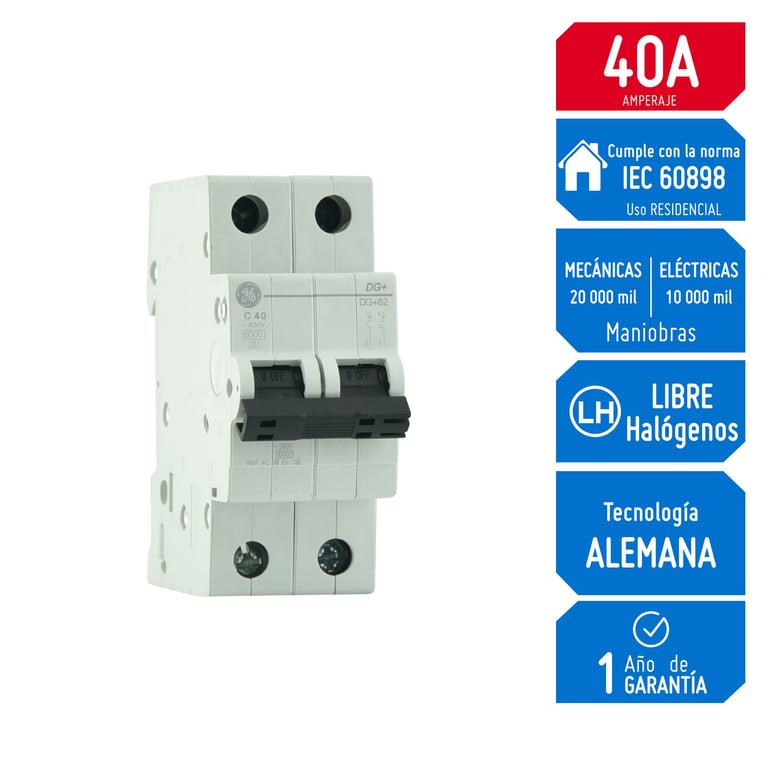 Interruptor Termomagnético 2x40A Sodimac Falabella