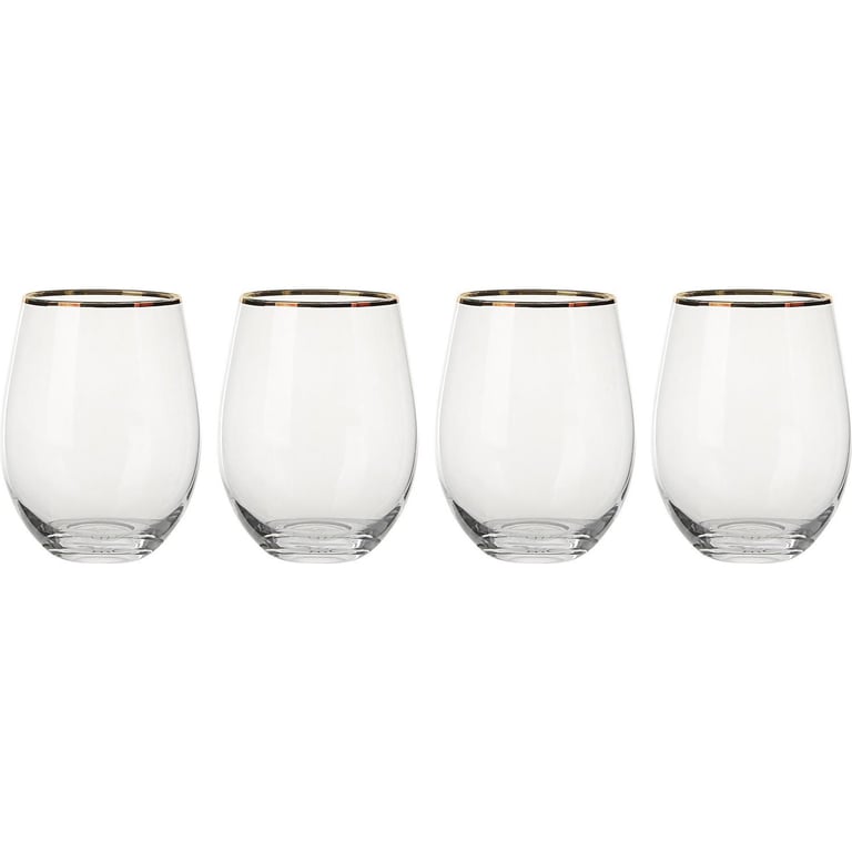 Set de 4 Vasos Borde Dorado 500 ml Sodimac Perú