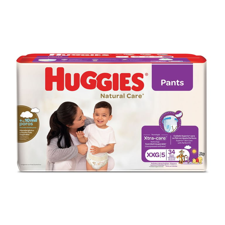 Pañales Huggies Natural Care Pants Talla XXG 34 unidades Tottus Perú