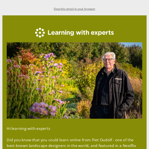 Piet Oudolf Garden Courses Learning With Experts