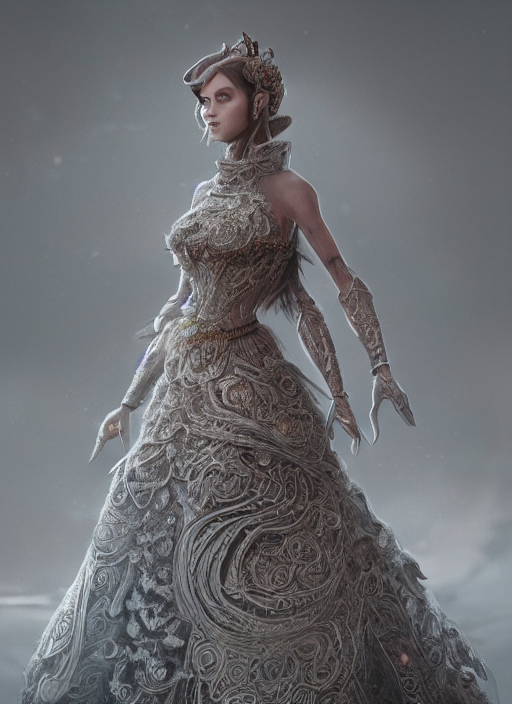 Prompthunt Detailed Full Body Concept Art Illustration Of A Princess