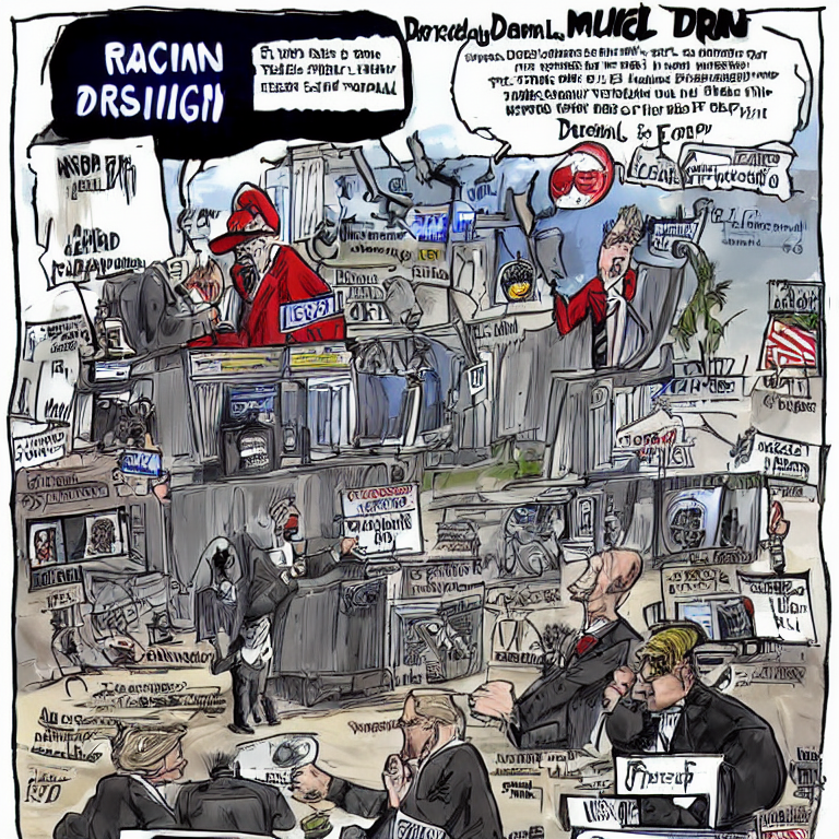Prompthunt Ben Garrison Political Cartoon About The FBI Raiding Donald