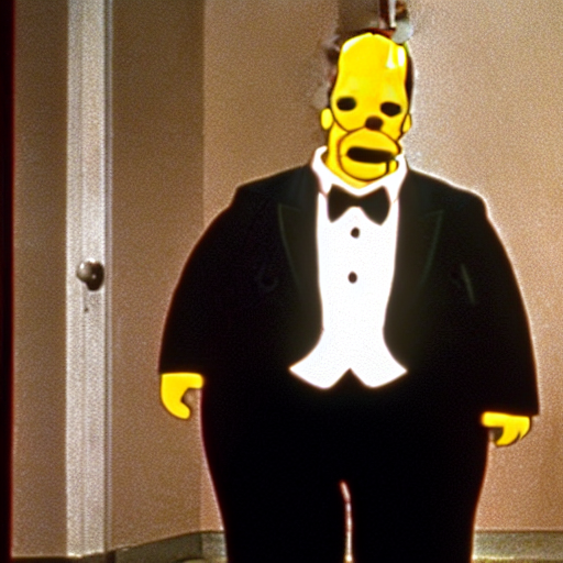 Prompthunt A Still Of Homer Simpson In The Godfather 1972