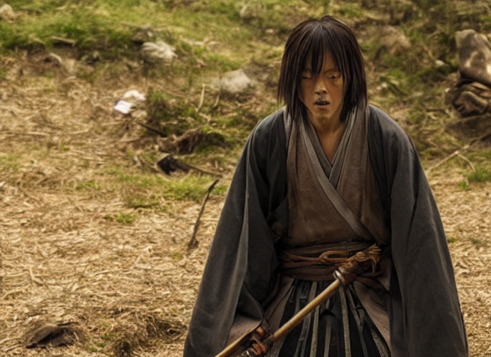 Prompthunt Movie Still From Rurouni Kenshin Cinematic Takeru Satoh