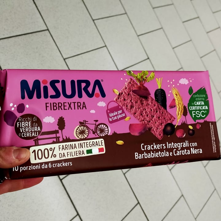 Misura Crackers Integrali Con Barbabietola E Carota Nera Fibraextra