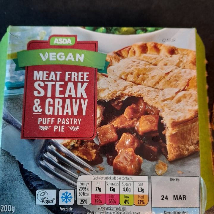 ASDA Vegan Meat Free Steak Gravy Puff Pastry Pie Reviews Abillion