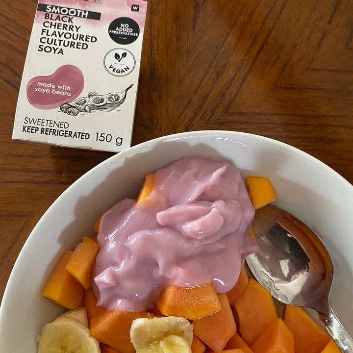 Woolworths Food Smooth Black Cherry Flavoured Cultured Soya Review