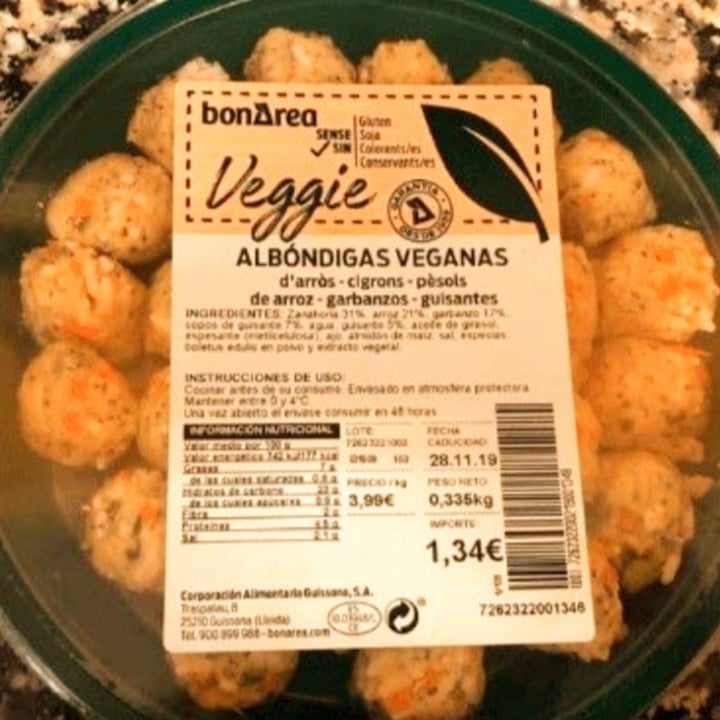 BonArea Albóndigas Veganas Review abillion