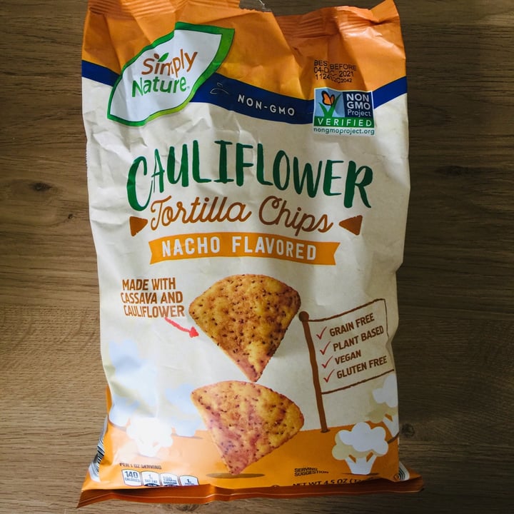 Simply Nature Cauliflower Tortilla Chips Nacho Flavored Review Abillion