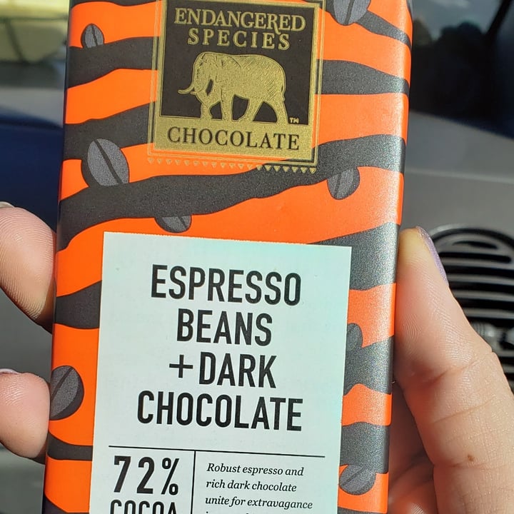 Endangered Species Chocolate Espresso Beans Dark Chocolate Review