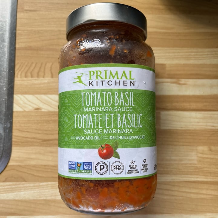 Primal Kitchen Tomato Basil Marinara Sauce Made With Avocado Oil