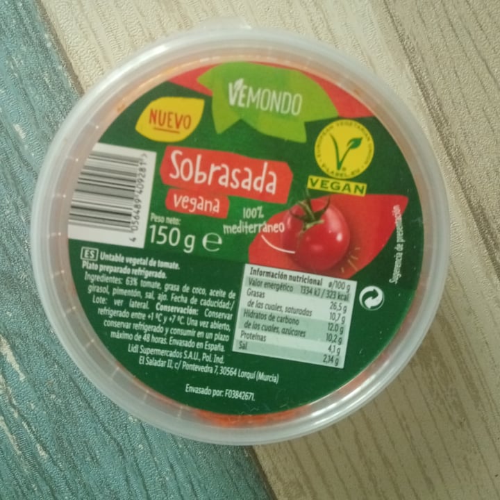 Vemondo Sobrasada Vegana Review Abillion