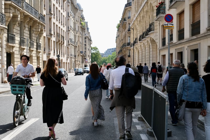 people walking in paris