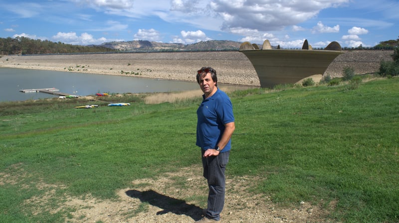 Gabriele Freni at the Lake Nicoletti reservoir
