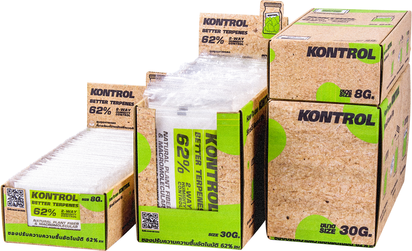 ซองกันชื้น 62% สำหรับเก็บดอกให้หอมนาน 1 BOX Kontrol set new