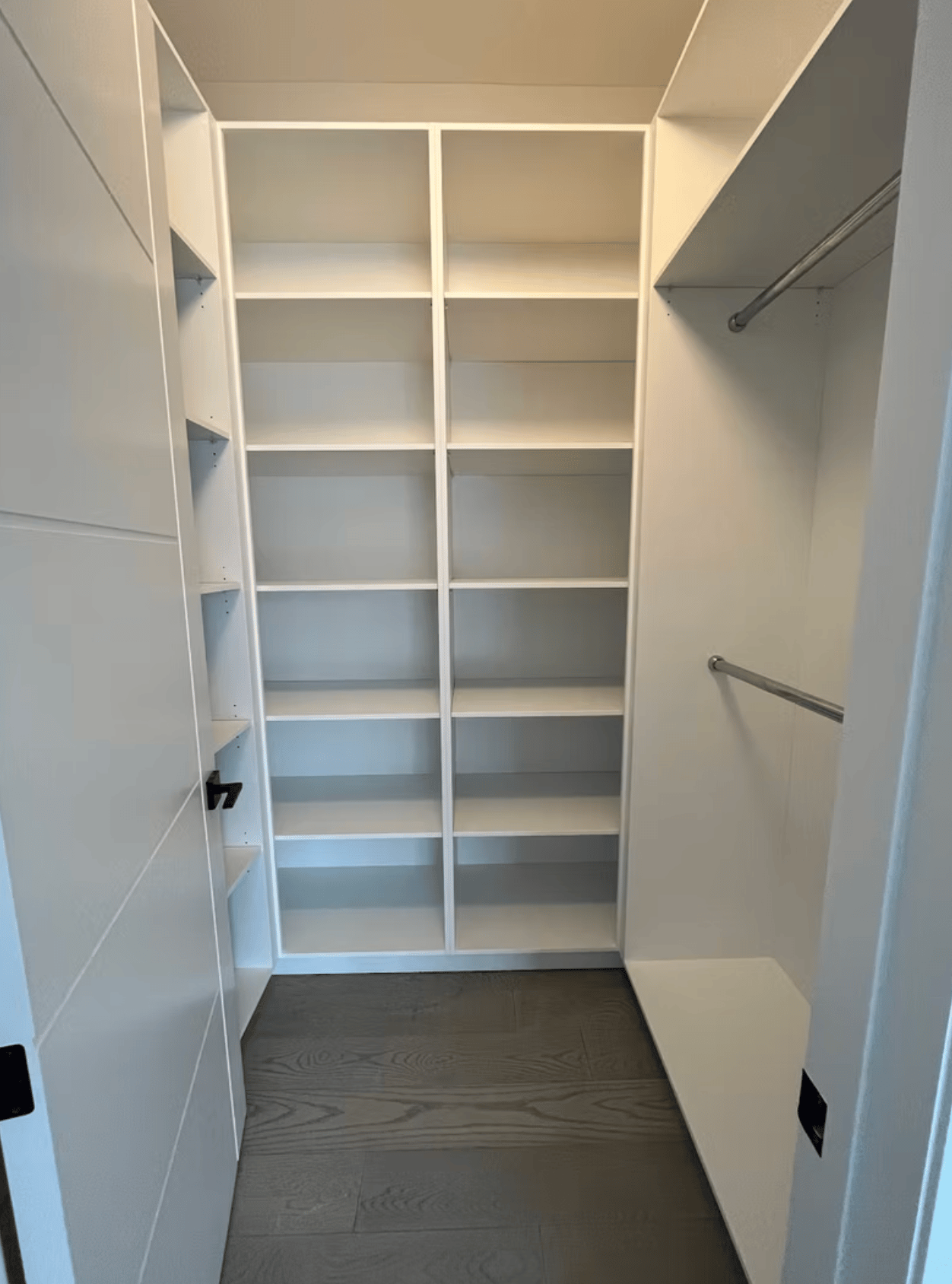 Custom storage and built-in millwork installed in a residential renovation