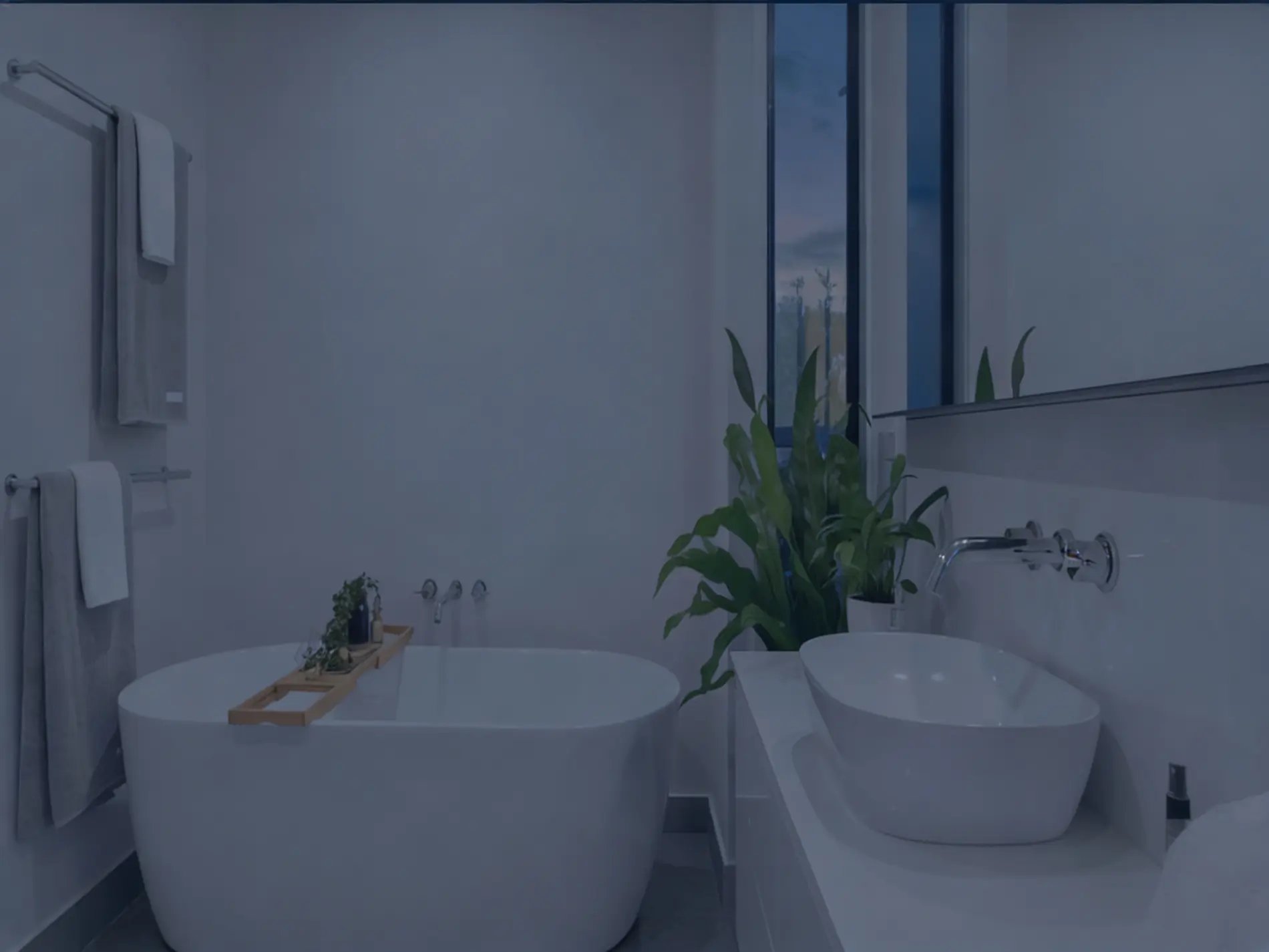 Bathroom renovation with modern tile and fixtures
