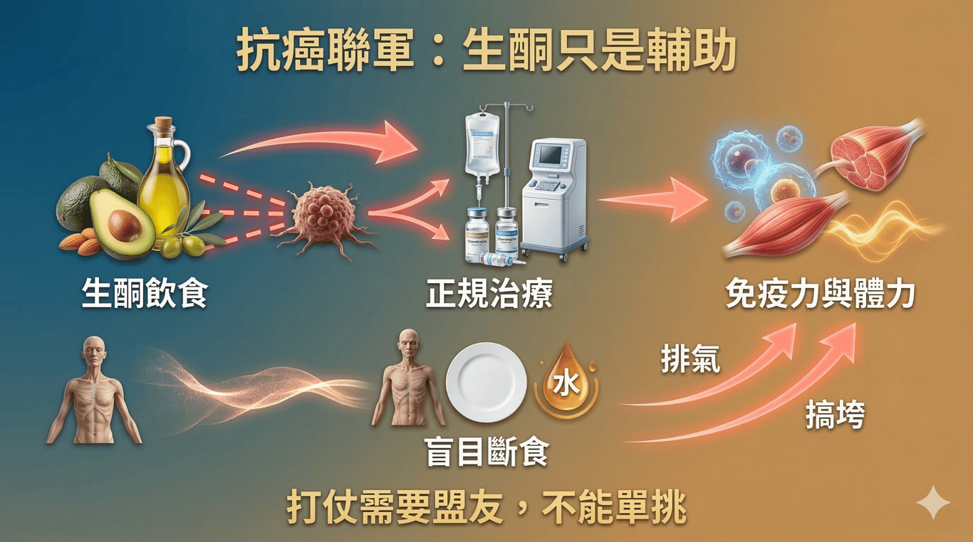 資訊圖表 — 生酮飲食抗癌：你在打一場需要盟友的仗,不是單挑