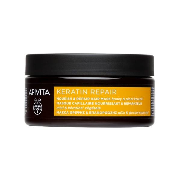 Apivita Nourish & Repair Възстановяваща и подхранваща маска за коса с маслиново масло и мед x200 мл