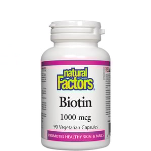 Биотин 1000 мкг за коса кожа и нокти х90 капсули Natural Factors