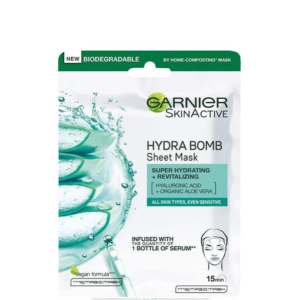 Garnier Skin Naturals Sheet Маска за лице хидратираща и освежаваща с алое x28 г