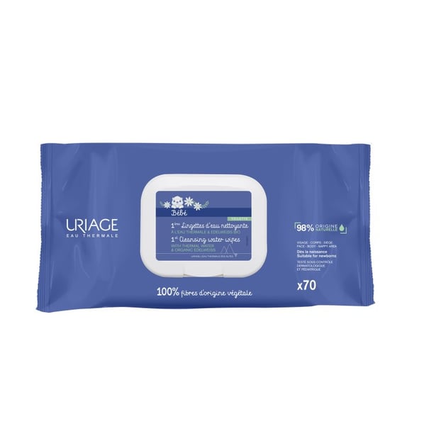 Uriage Bebe Почистващи мокри кърпички х70 броя