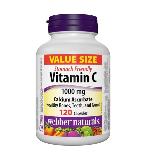 Витамин С Калциев Аскорбат 1000 mg Webber Naturals x120 капсули 