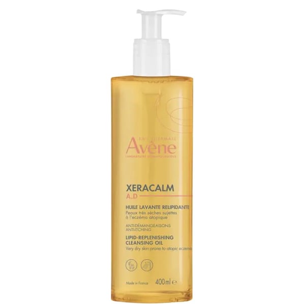 Avene Xeracalm A.D Почистващо релипидиращо олио за много суха кожа x400 мл