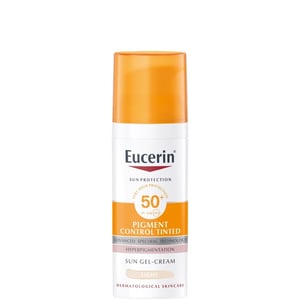 Eucerin Pigment Control Tinted Оцветен слънцезащитен гел-крем за лице светъл нюанс SPF50+ х50 мл