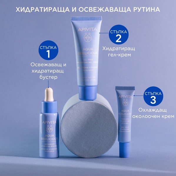 Apivita Aqua Beelicious Хидратиращ околоочен гел-крем x15 мл