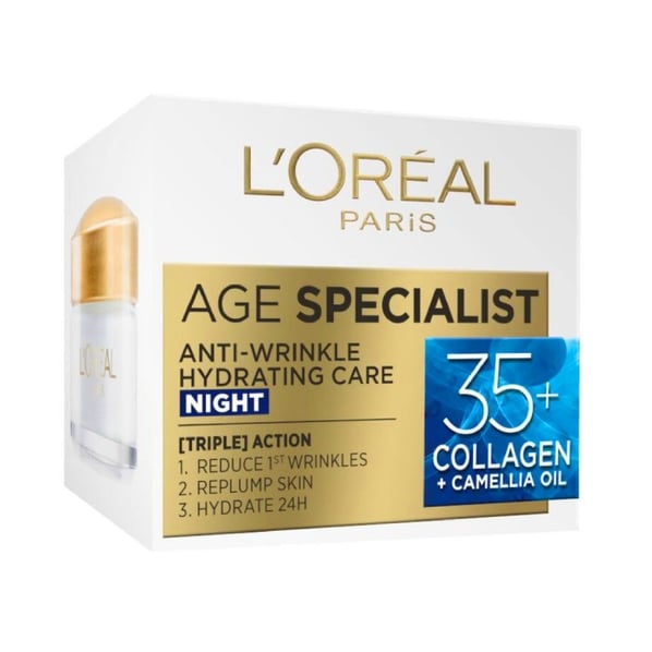 Loreal Age Specialist 35+ Хидратиращ нощен крем за лице против бръчки х50 мл