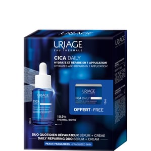 Комплект Uriage Cica Daily Мултифункционален серум х30 мл + Възстановяващ крем концентрат x15 мл