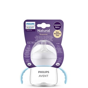 Avent Natural Response Тренировъчно шише за преход към чаша с дръжки и с биберон без протичане 6+ месеца x150 мл Поток 5