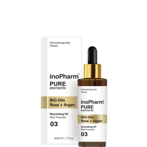 InoPharm Pure Elements Био масло за лице и шия с роза и арган x30 мл