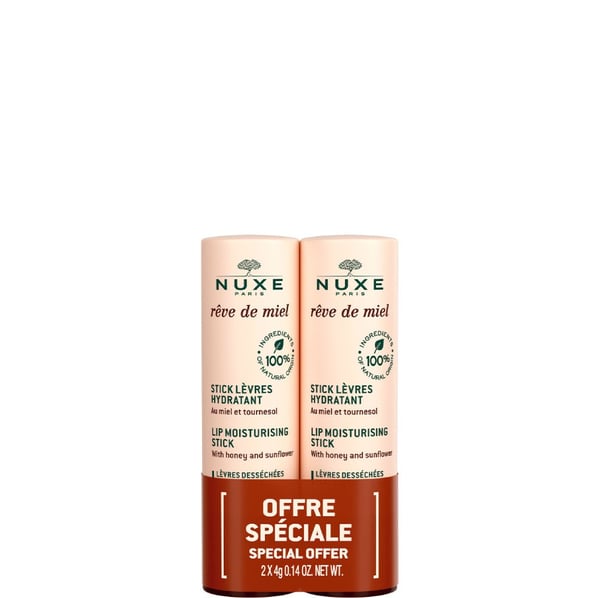 Комплект Nuxe Reve de miel Подхранващ стик за устни 2x4 г
