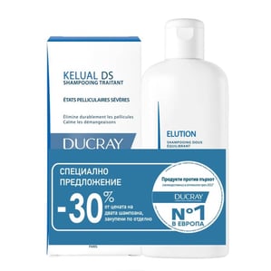 Комплект Kelual DS Третиращ шампоан x100 мл + Elution Ребалансиращ шампоан х200 мл