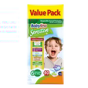 Babylino 6 Бебешки пелени Value 5-30 кг/ 40бр.
