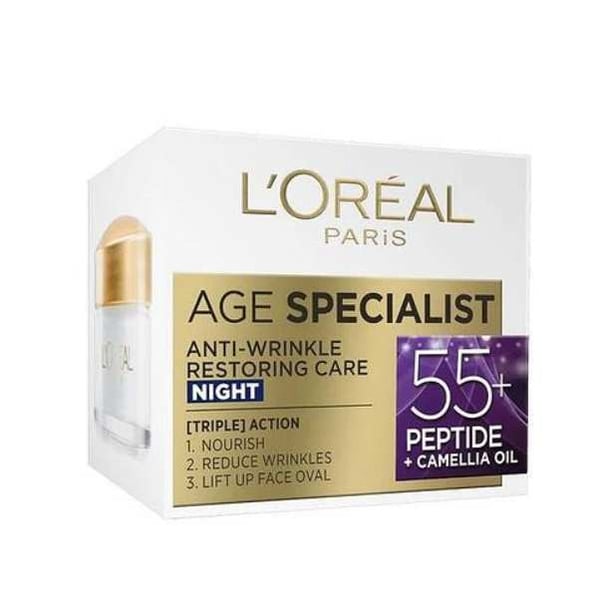 Loreal Age Specialist 55+ Възстановяващ нощен крем против стареене х50 мл