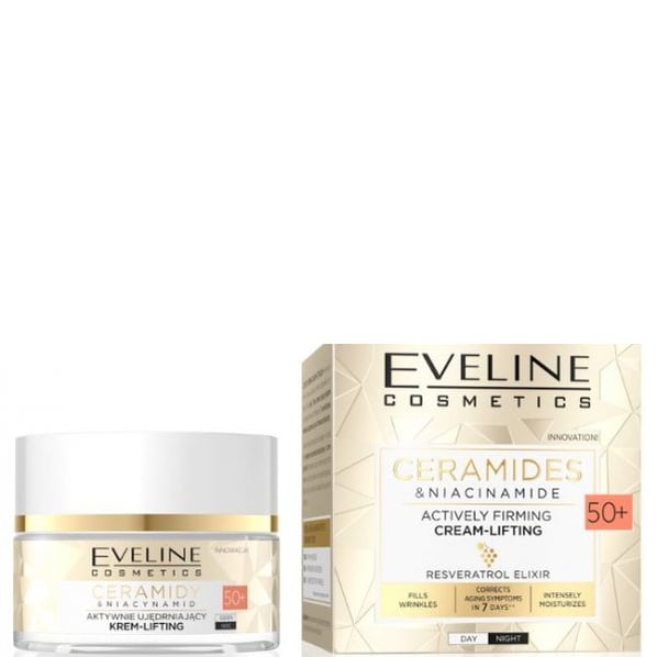 Evelin Ceramides and Niacinamide Стягащ лифтинг нощен и дневен крем за лице 50+ x50 мл