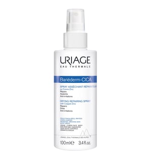 Uriage Bariederm Cica Подсушаващ възстановяващ спрей с мед и цинк за лице и тяло x100 мл