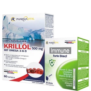 Комплект PharmaVital Масло от Крил 500 мг x60 капсули + Имуно Форте Директ x30 сашета