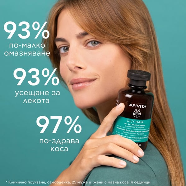 Apivita Шампоан за мазна коса х250 мл