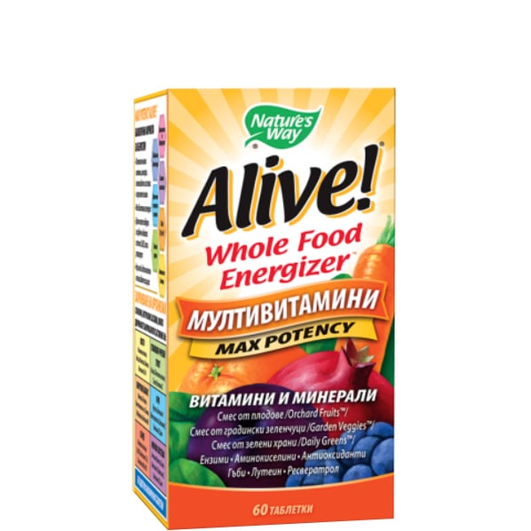 Alive Max Potency Мултивитамини х60 таблетки Nature's Way