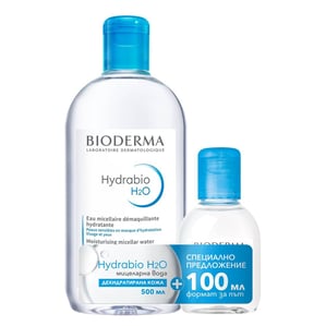 Комплект Bioderma Hydrabio H2O Мицеларна вода за всички типове кожа х500 мл + 100 мл
